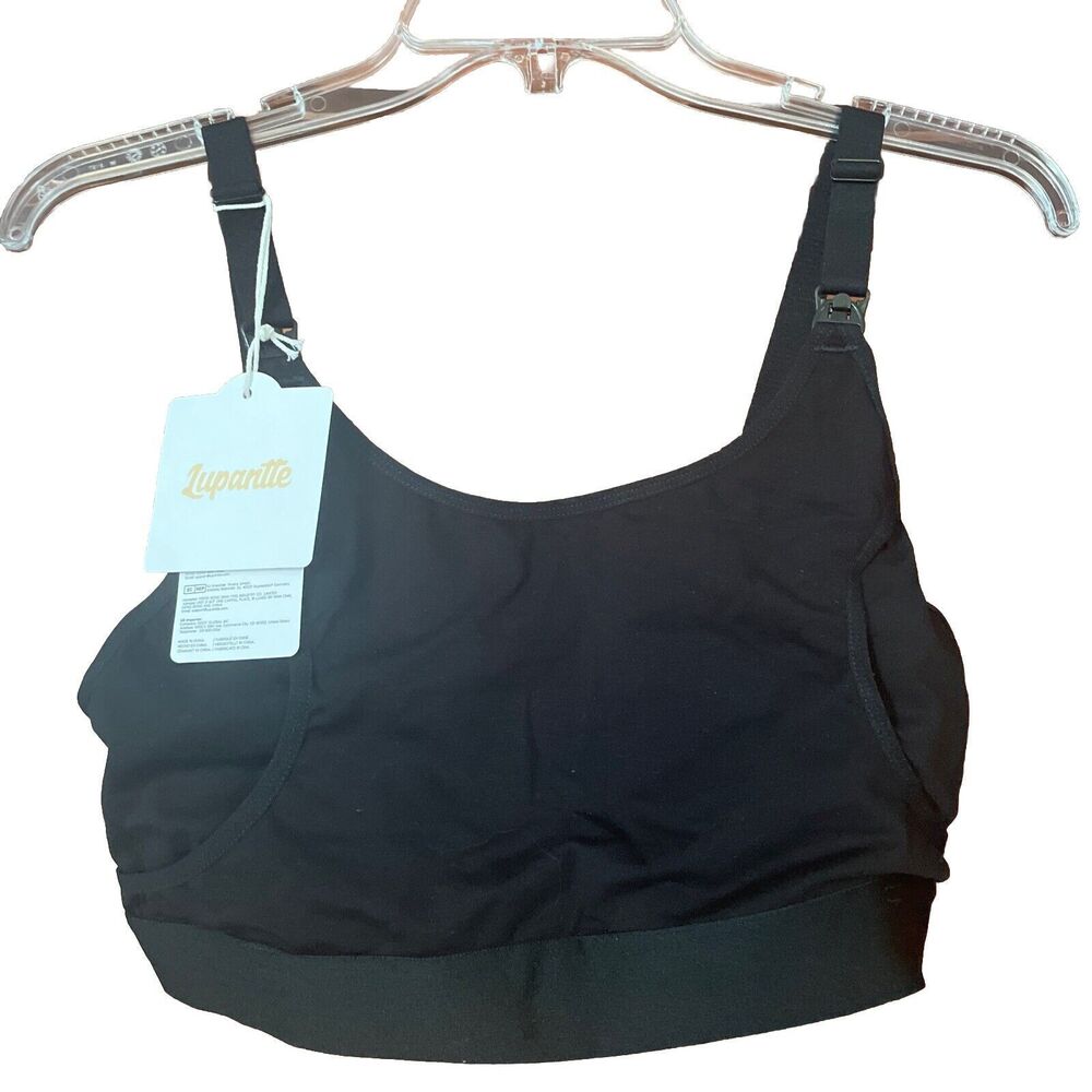 Hands Free Nursing Bra Lupantte L Black ($49.99 MSRP) No Over Shoulder Straps